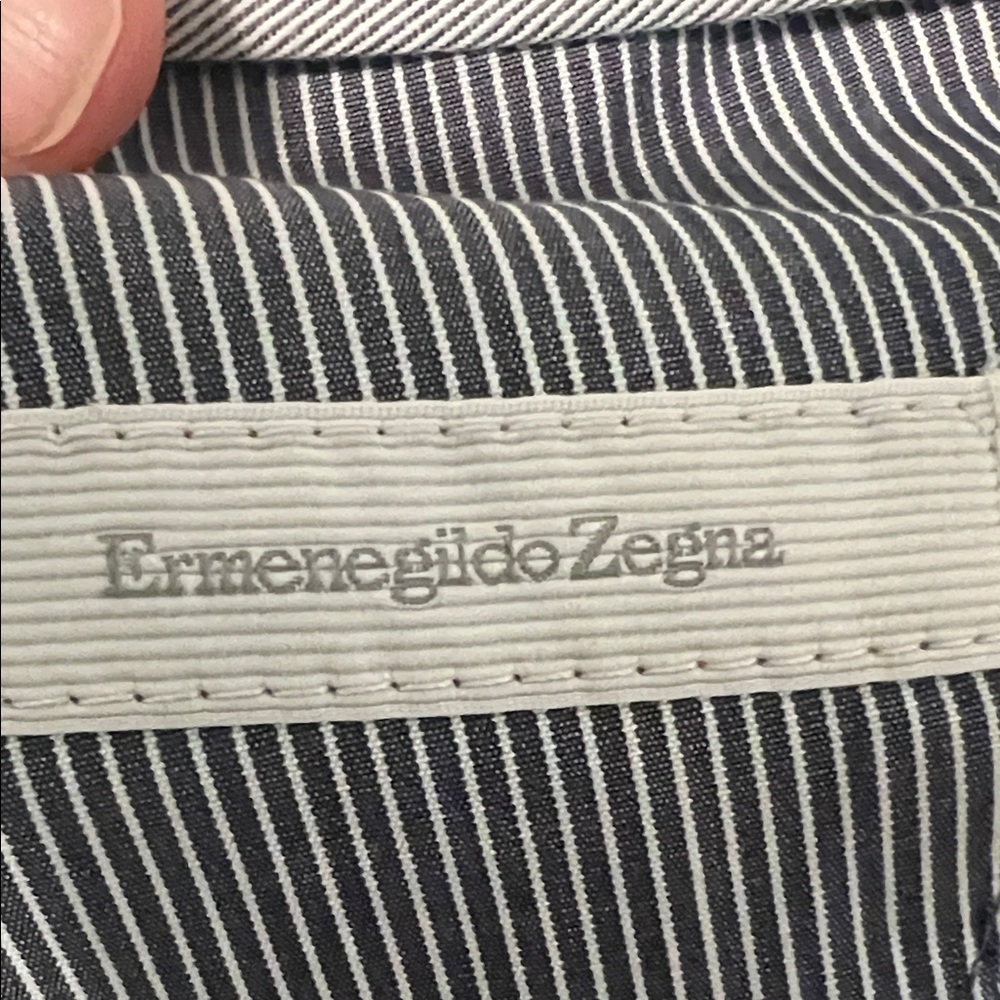 Ermenegildo Zegna Men's Classic Brown Chinos - Picture 2 of 9